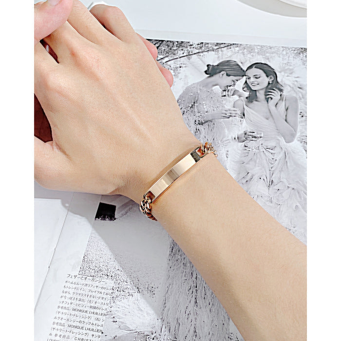 NEHZUS Couples Customize Bracelets Stainless Steel Personalize Jewelry Gift Ideas