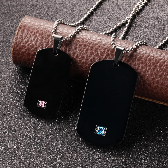 couples pendant necklace couples jewelry id name necklace
