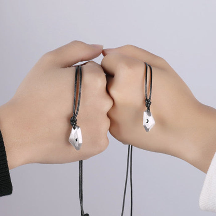 NEHZUS Couples Necklaces,Magnetic Wishing Stones Pendants Necklace for Couple,Jewelry Gift Diea