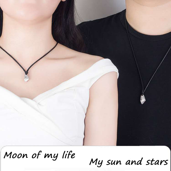 NEHZUS Couples Necklaces,Magnetic Wishing Stones Pendants Necklace for Couple,Jewelry Gift Diea