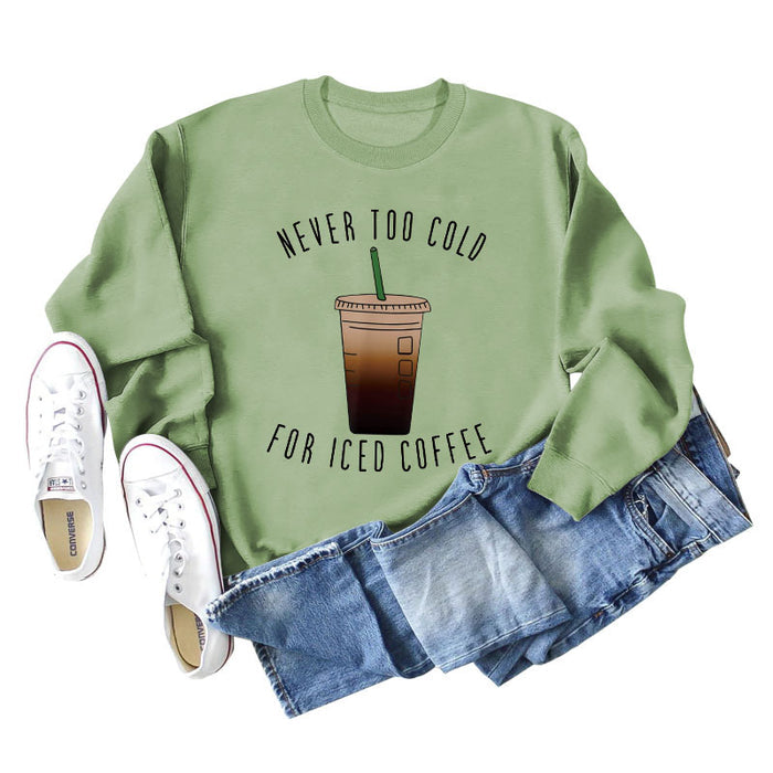 Olive green sweater (black word color picture) / S