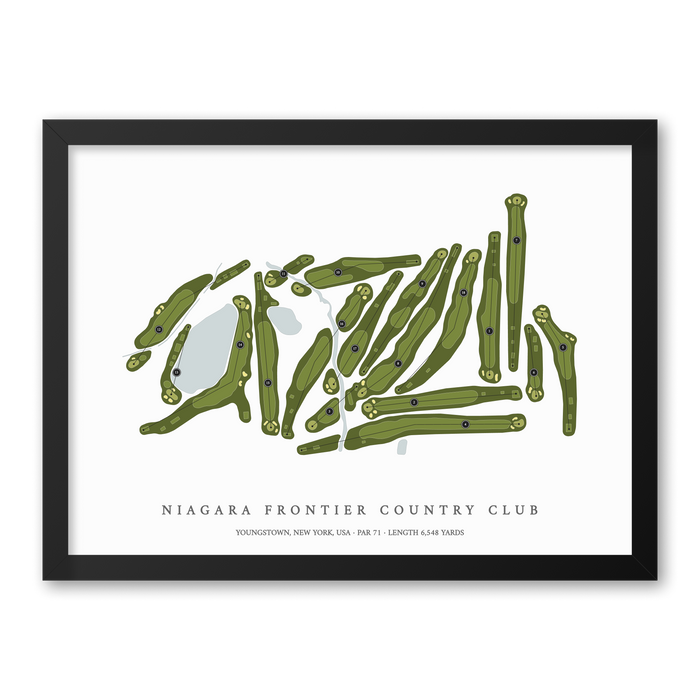 Niagara Frontier Country Club | Golf Course Map | Black Frame