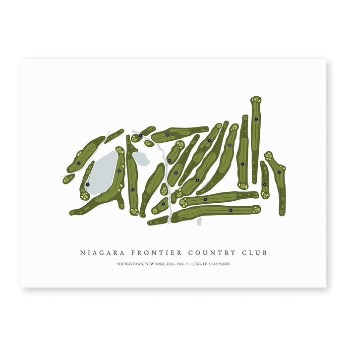 Niagara Frontier Country Club | Golf Course Map | Unframed