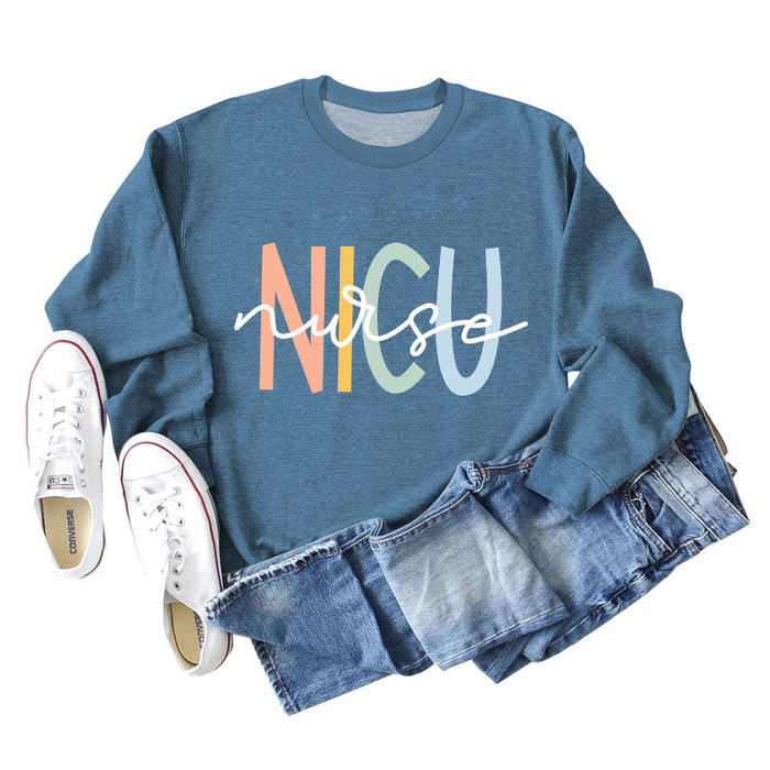 Blue sweater (white color picture) / S