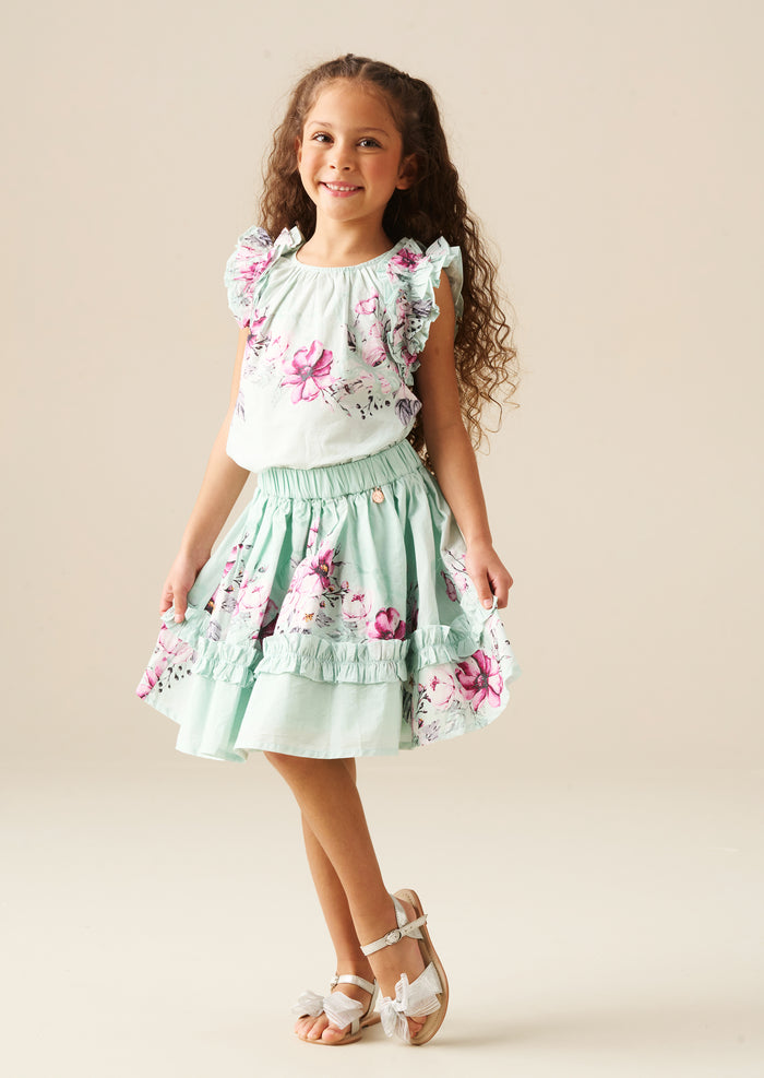 Nina Ruffle Hem Skirt