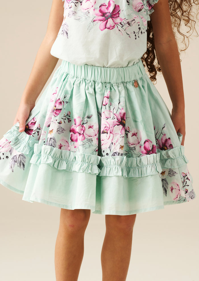 Nina Ruffle Hem Skirt