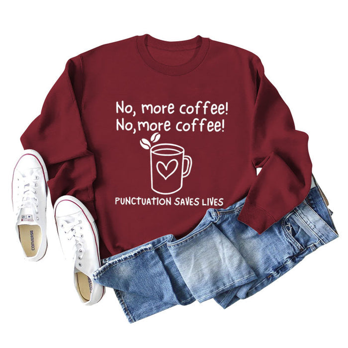 Wine red sweater (white font) / S
