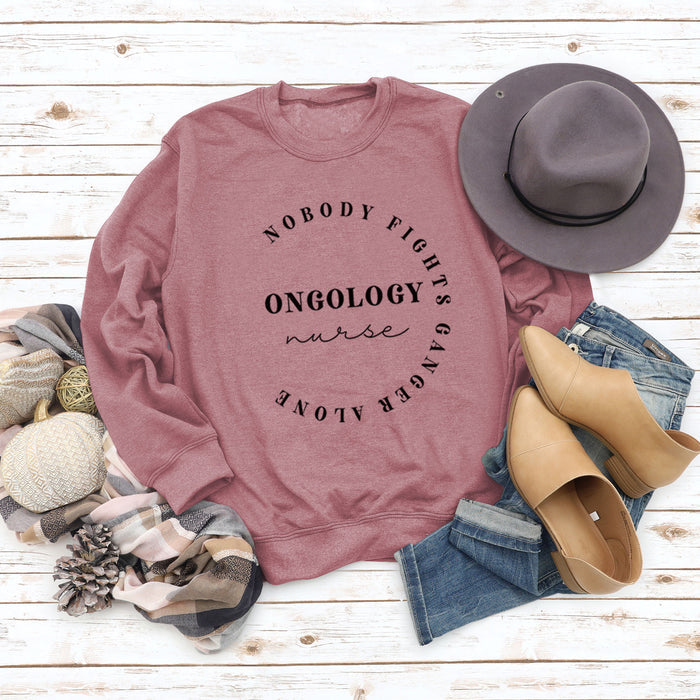 Rose gold sweater (black font) / S