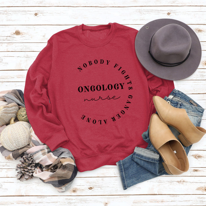 Red sweater (black font) / S