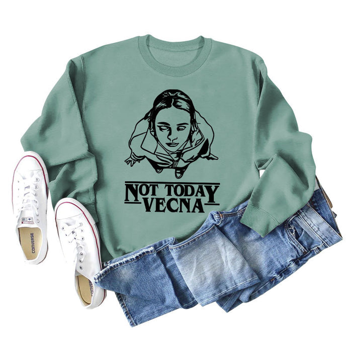 Light green sweater (black word color picture) / S