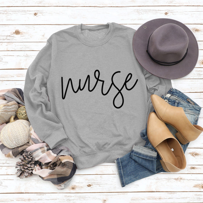 Gray sweater (black font) / S