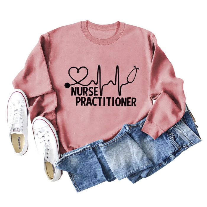 Rose gold sweater (black font) / S