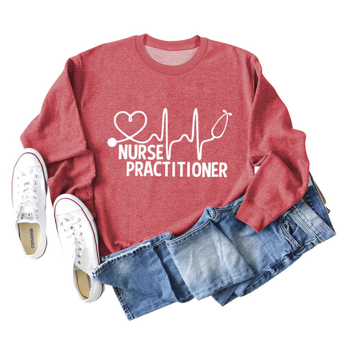 Red sweater (white font) / S