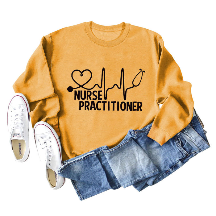 Yellow sweater (black font) / S