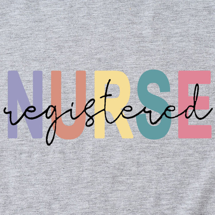 NURSE REGISTERED Summer Round Neck Fashion Loose Short Sleeve Printed T-shirt Women