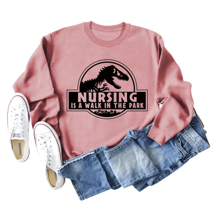 Rose gold sweater (black font) / S