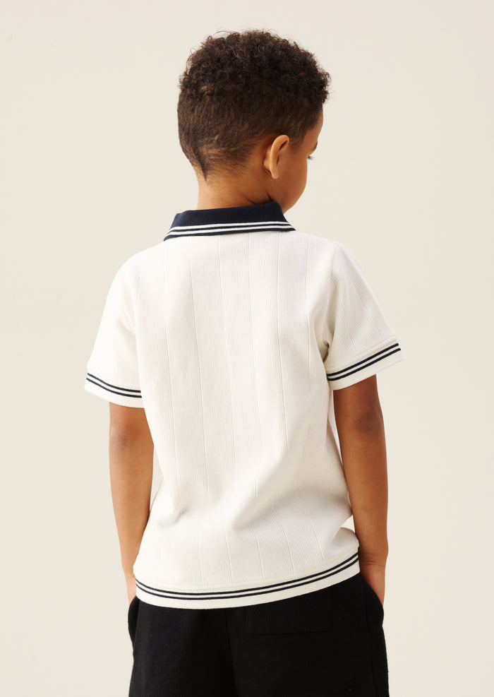 Oakley Rib Navy Contrast Polo