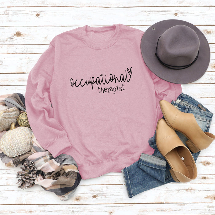 OCCUPATIONAL CREW NECK FASHION LETTERS OVERSIZE SWEATSHIRT LOOSE WOMEN'S LONG SLEEVES