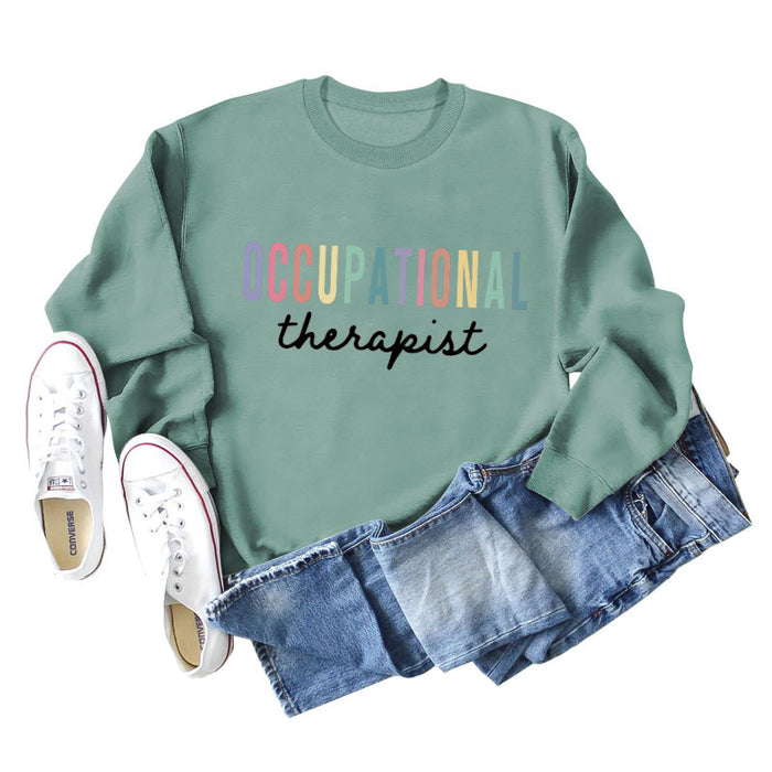 Light green sweater (black word color picture) / S