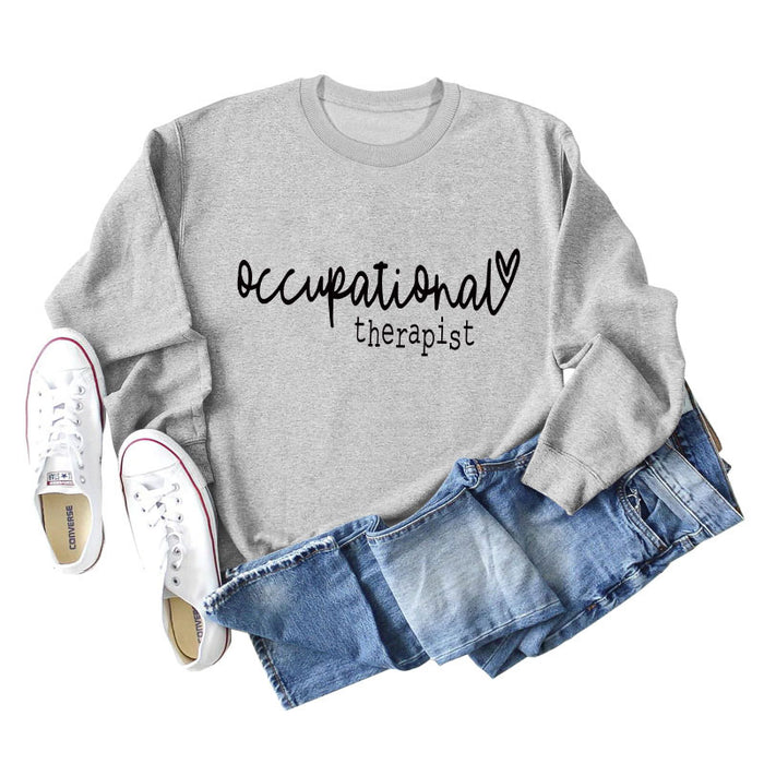 Grey sweater (black font) / S