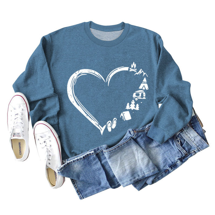Blue sweater (white font) / S