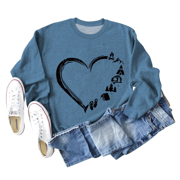 Blue sweater (black font) / S