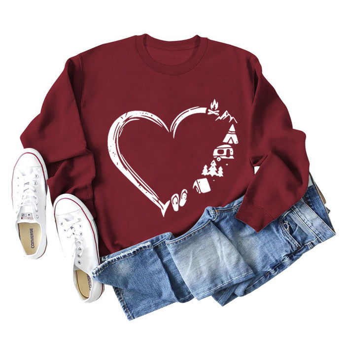 Wine red sweater (white font) / S