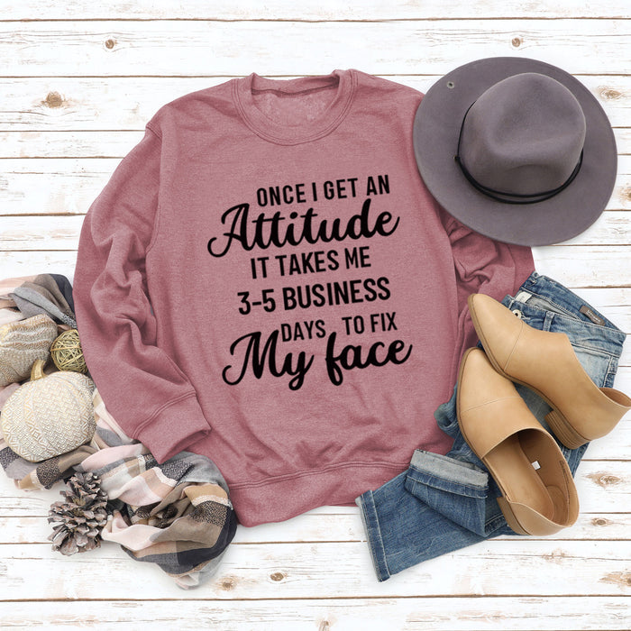 Rose gold sweater (black font) / S