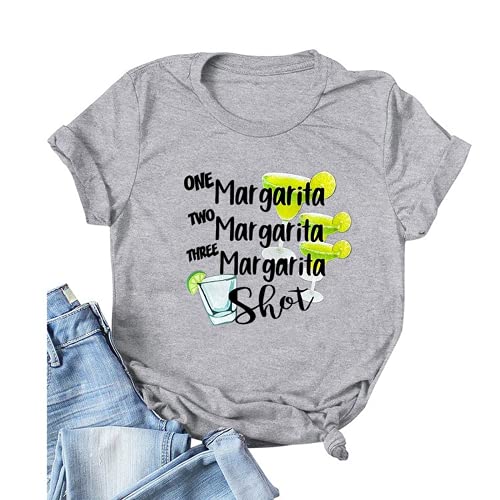 One Margarita Two Margarita Three Margarita Shot Women's Tee Shirt Drinking Shirt for Women