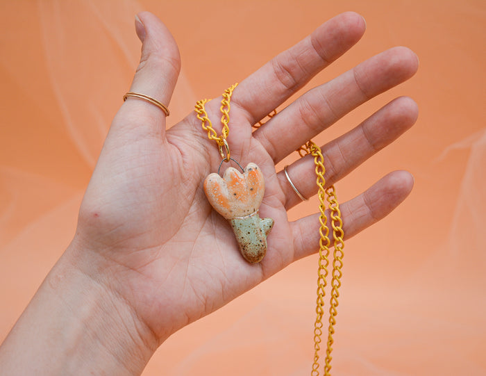 Orange Tulip Necklace