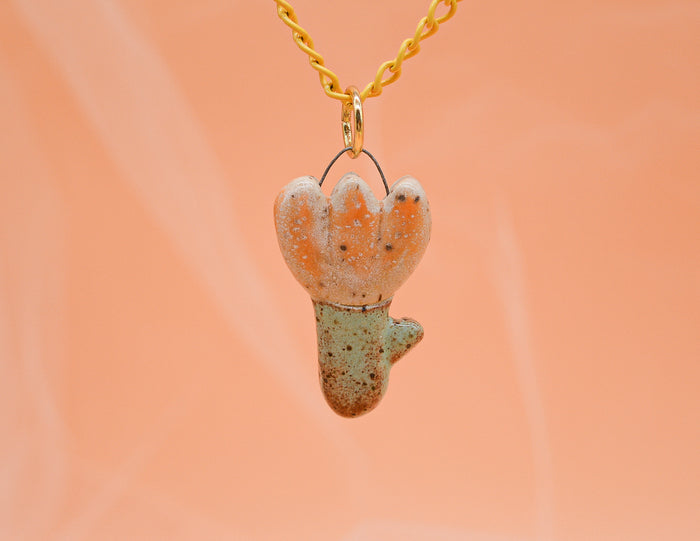 Orange Tulip Necklace