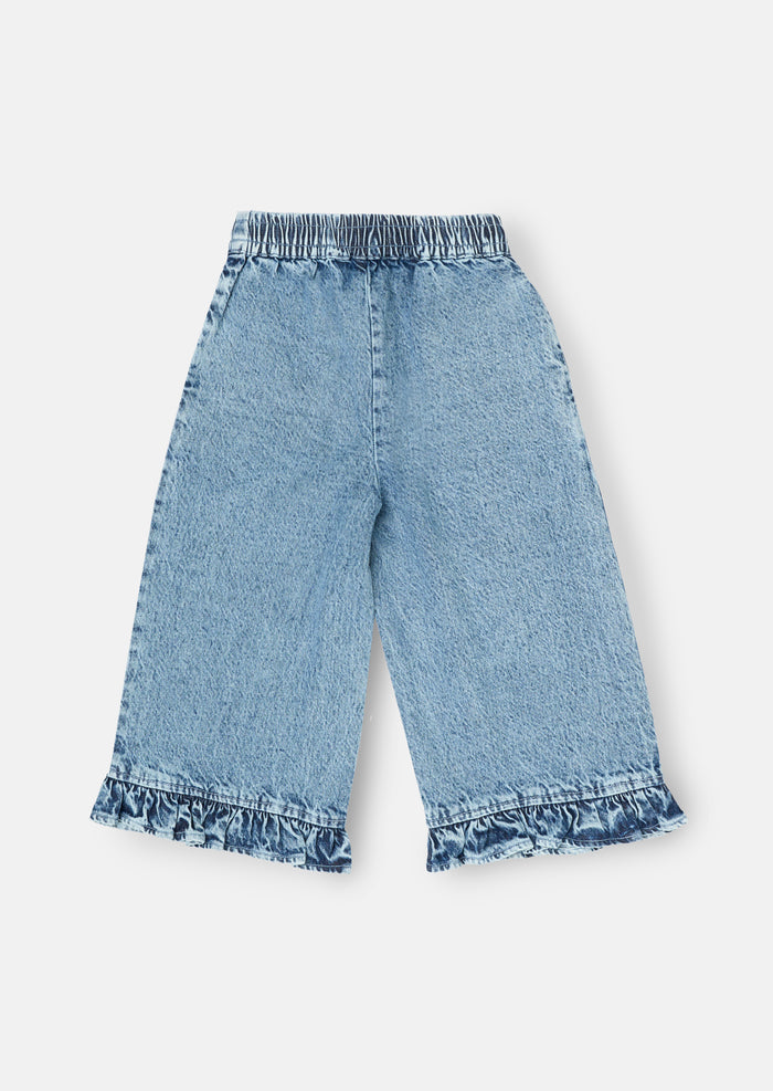 Orla Denim Frill Hem Trousers