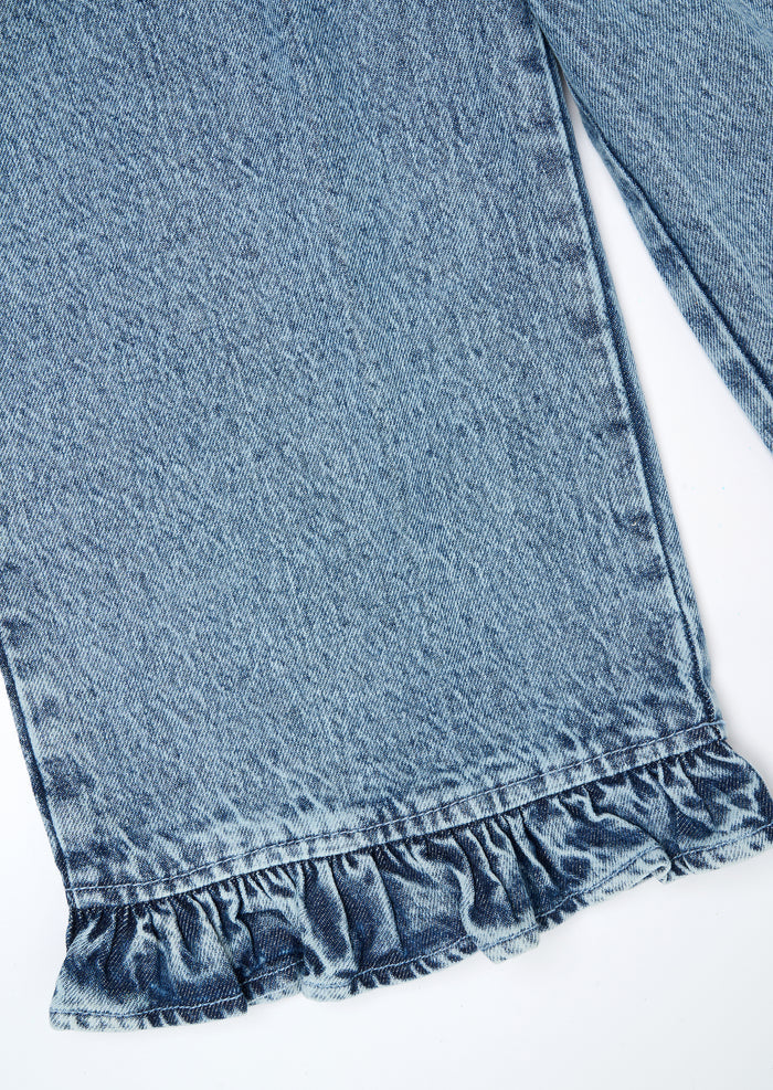 Orla Denim Frill Hem Trousers