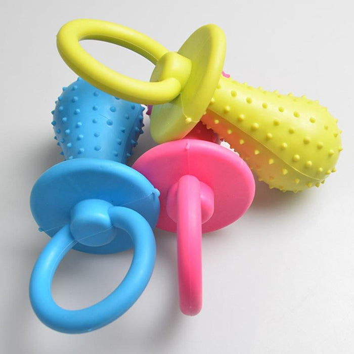 Pacifier Shape Dog Teething Chew Toy Toys Pet Clever