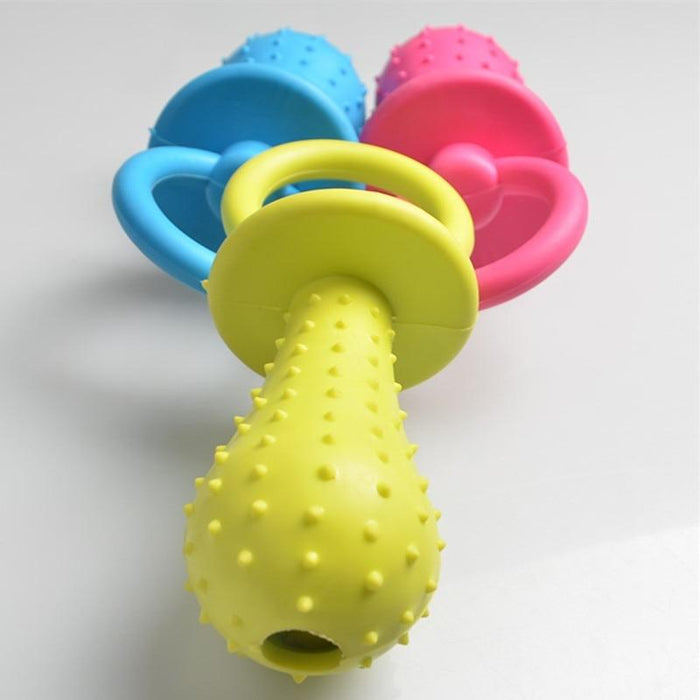 Pacifier Shape Dog Teething Chew Toy Toys Pet Clever
