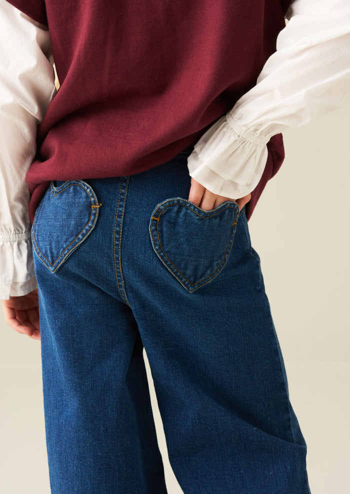 Paloma Stretch Denim Heart Pocket Jean
