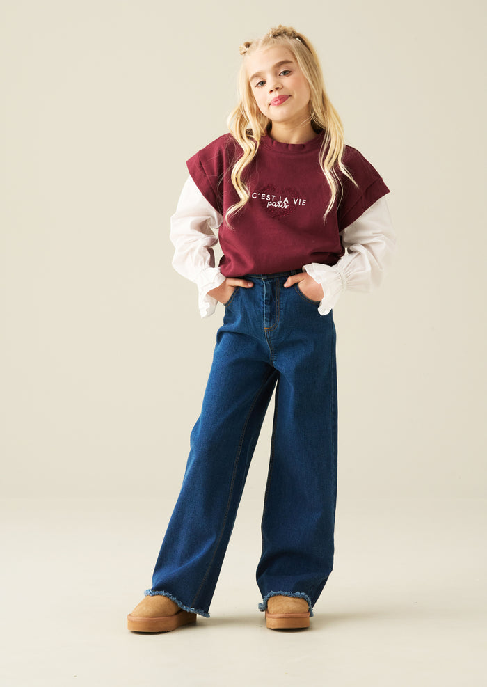 Paloma Stretch Denim Heart Pocket Jean