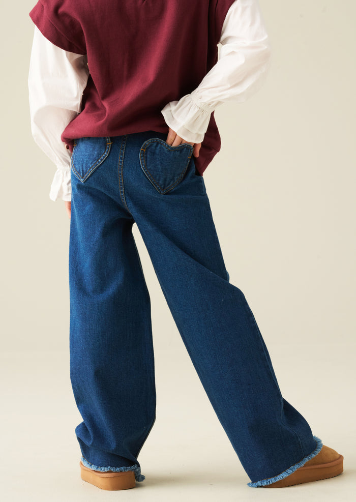 Paloma Stretch Denim Heart Pocket Jean