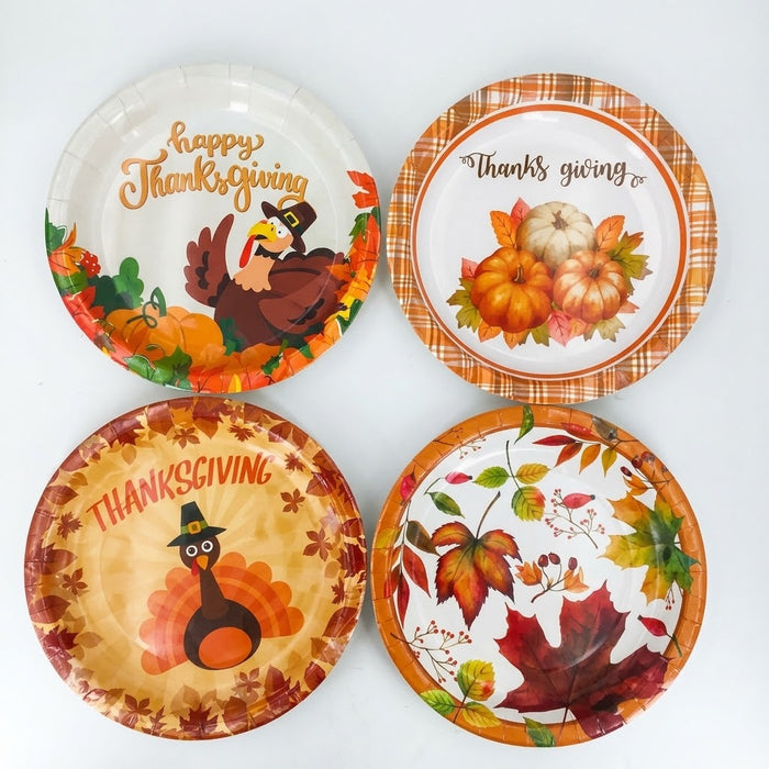 PartyRite 7" Thanksgiving Paper Plates, 10-Count, Wholesale