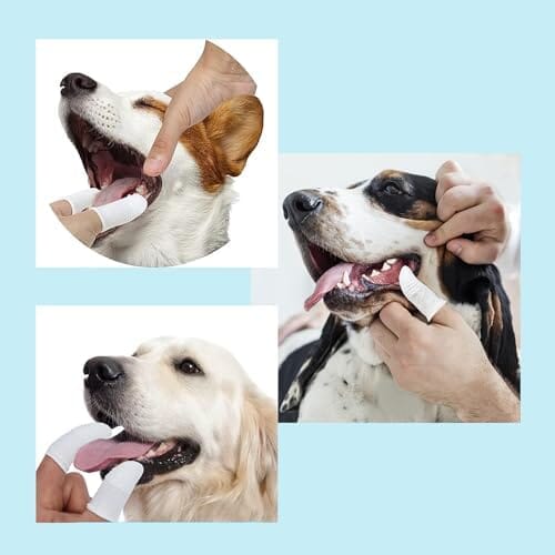 Pet Soft Fabric Finger Toothbrush Kit for Dogs and Cats Toothbrush Pet Clever