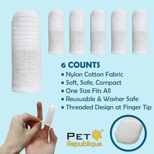Pet Soft Fabric Finger Toothbrush Kit for Dogs and Cats Toothbrush Pet Clever
