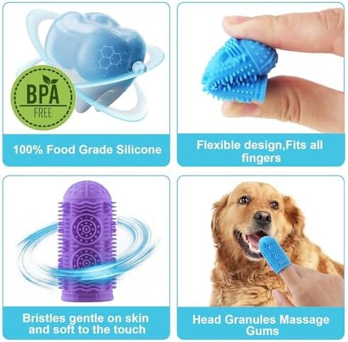 Pet Toothbrush 4 Pack Dog Toothbrush Kit Toothbrush Pet Clever