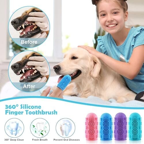 Pet Toothbrush 4 Pack Dog Toothbrush Kit Toothbrush Pet Clever