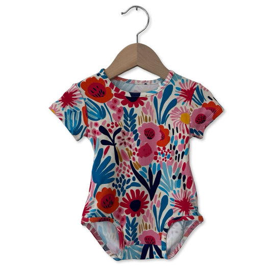 Petal Pop Short Sleeve Snuggle Bug Bodysuit