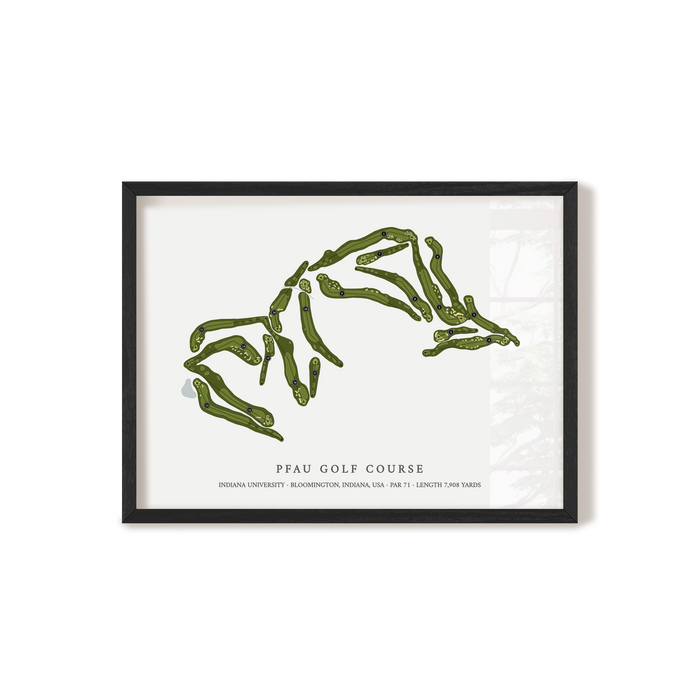 Pfau Golf Course at Indiana University | Golf Course Print | Black Frame