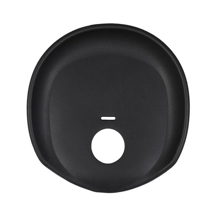 Black circular speaker cover on Poppy Seat Liner for Toshi Baby Romper in baby strollers