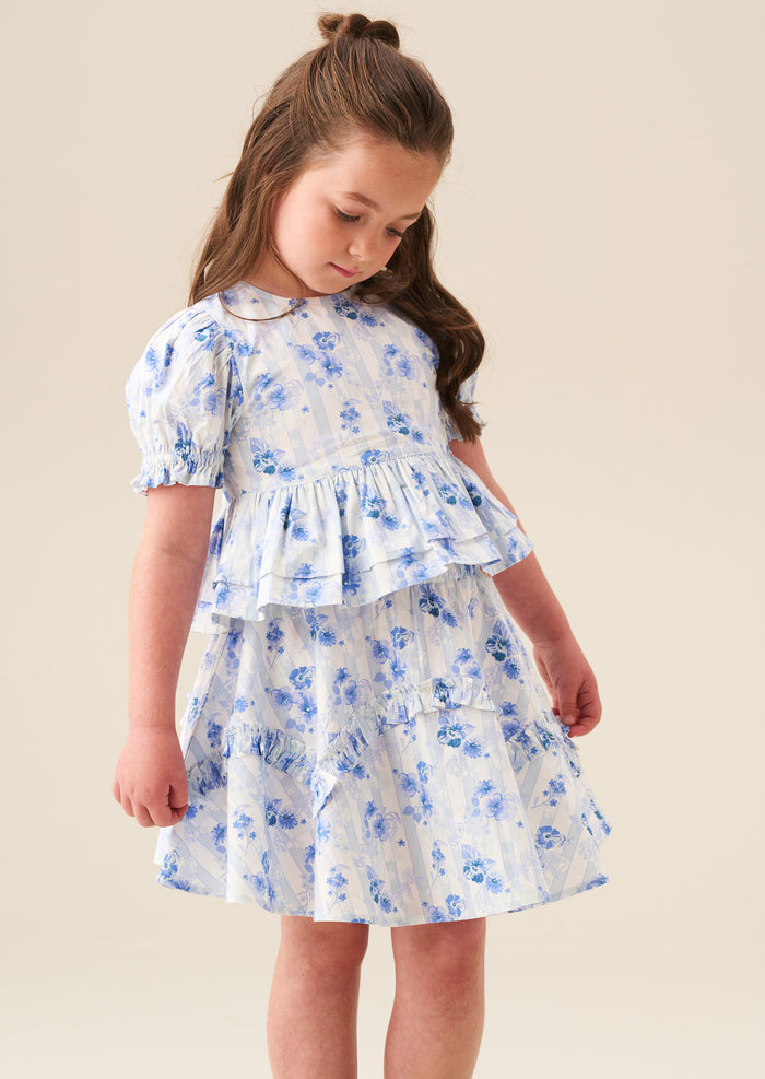 Pia Floral Ruffle Detail Skirt