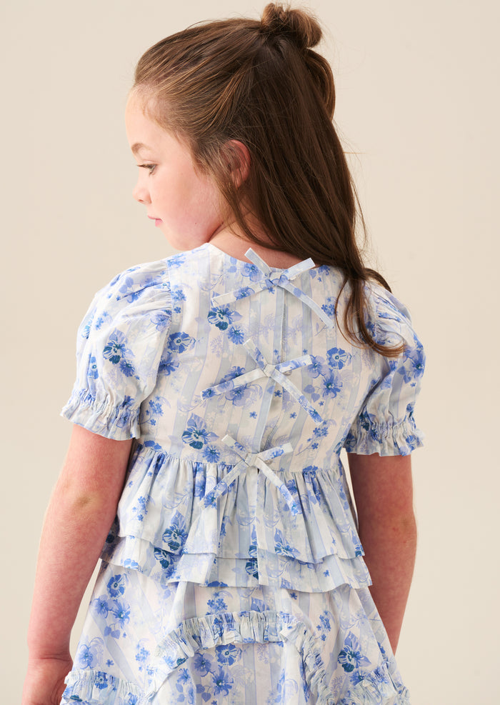 Pia Floral Tie Detail Peplum Top