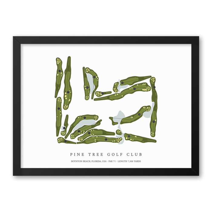 Pine Tree Golf Club | Golf Course Map | Black Frame