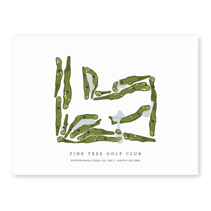 Pine Tree Golf Club | Golf Course Map | Unframed